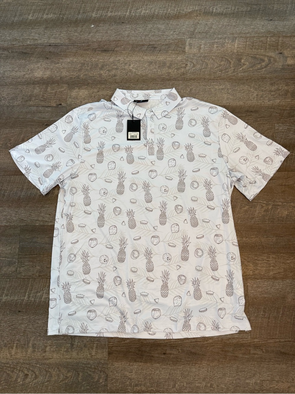 Yatta Golf Piña Colada Polo Shirt 3XL NWT Tropical Pineapple Coconut Print